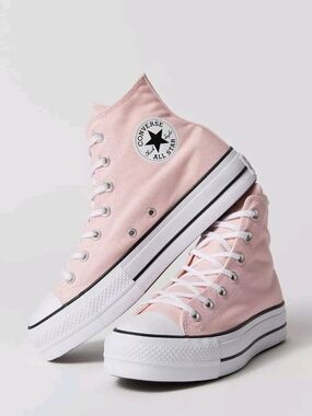 Converse Pink High Top Platform Sneakers Size 7. GUC  OBO